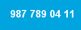 987 789 04 11 987 789 04 11